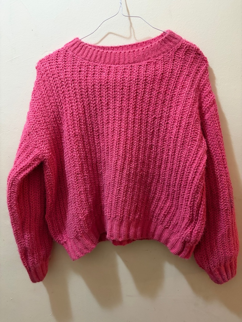 Cozy Pink Chunky Knit Sweater
